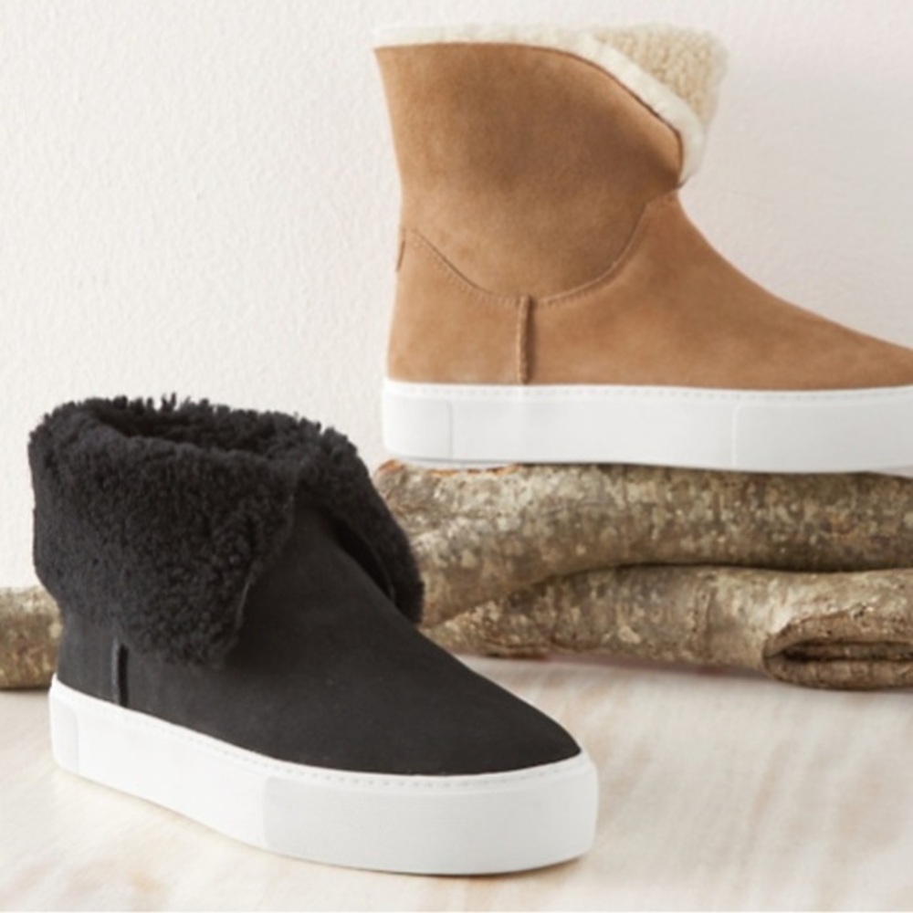 NWT Ugg Lynus High Top Platform Sneaker‎ Boot Suede Black 6.5